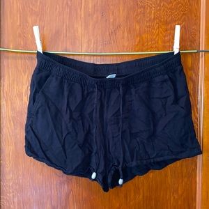 Black Linen Shorts